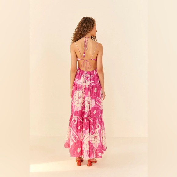 FARM Rio Pink Floral Maxi Dress - Picture 3 of 5